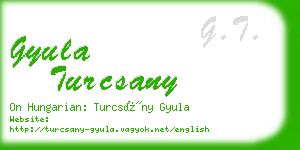 gyula turcsany business card